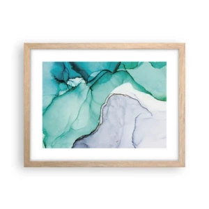Poszter világos tölgy keretben - Tanulmány türkizben - 40x30 cm