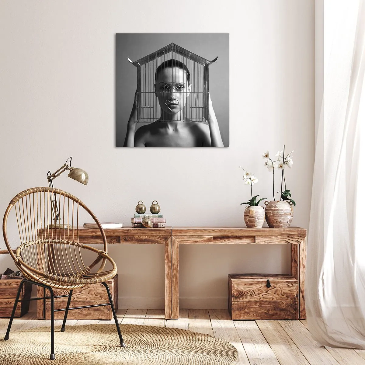 Vászonkép - Kissé szürreális portré - 50x50 cm