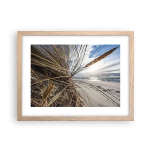 Poszter világos tölgy keretben - Az elemek találkozása - 40x30 cm