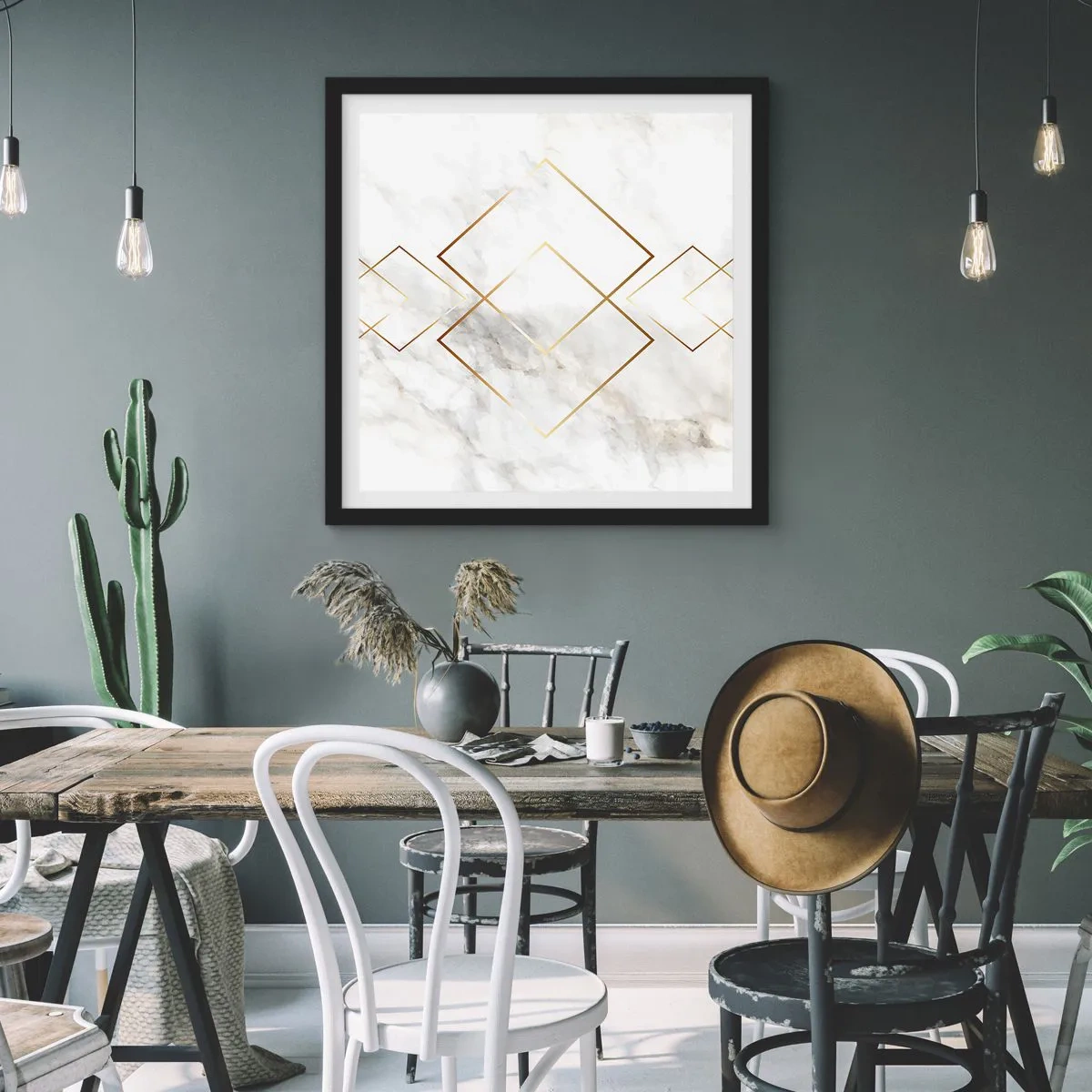 Poszter fehér keretben - Kilátás a végtelenbe - 50x50 cm