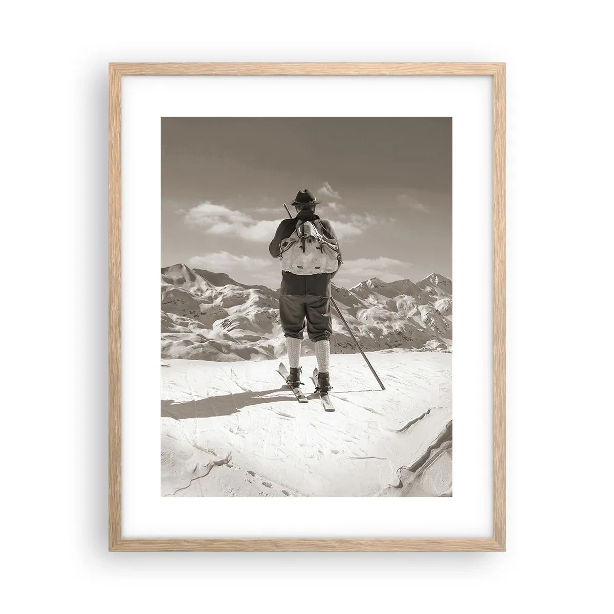 Poszter világos tölgy keretben - És a hegyek ugyanazok - 40x50 cm