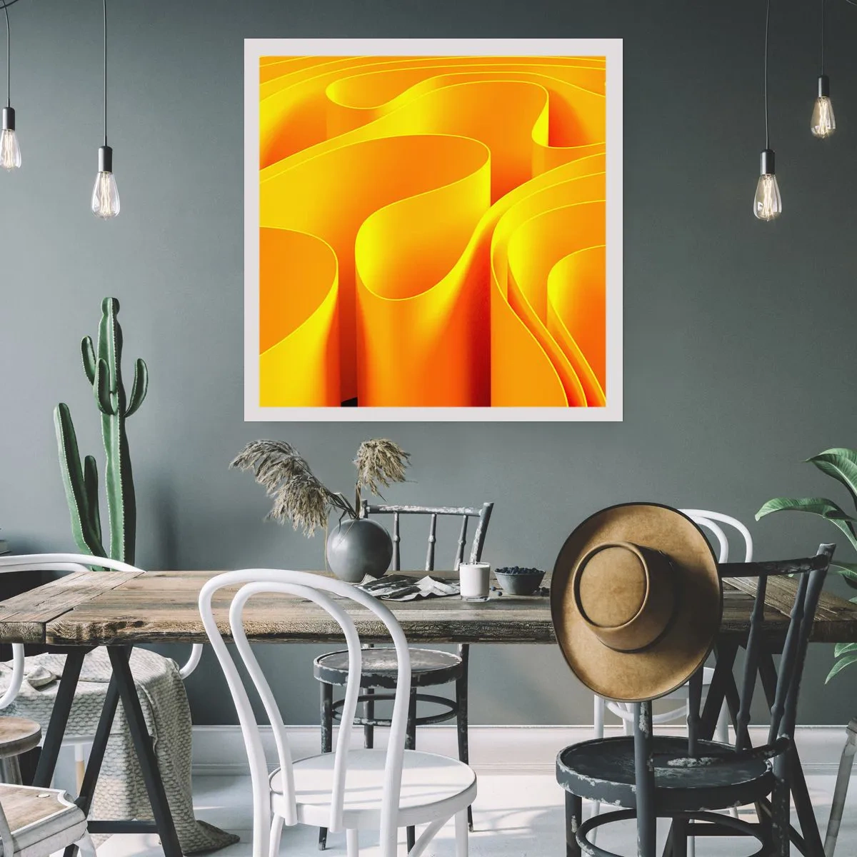 Poszter - Mint a nap hullámai - 30x30 cm