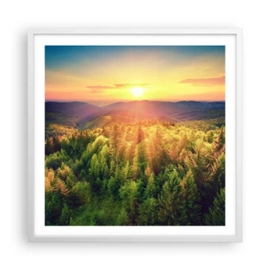 Poszter fekete keretben - Hegytetők és csúcsok - 60x60 cm