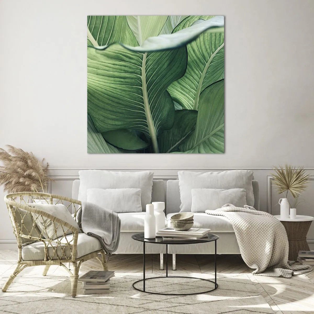 Üveg kép - Intenzíven zöld élet - 50x50 cm