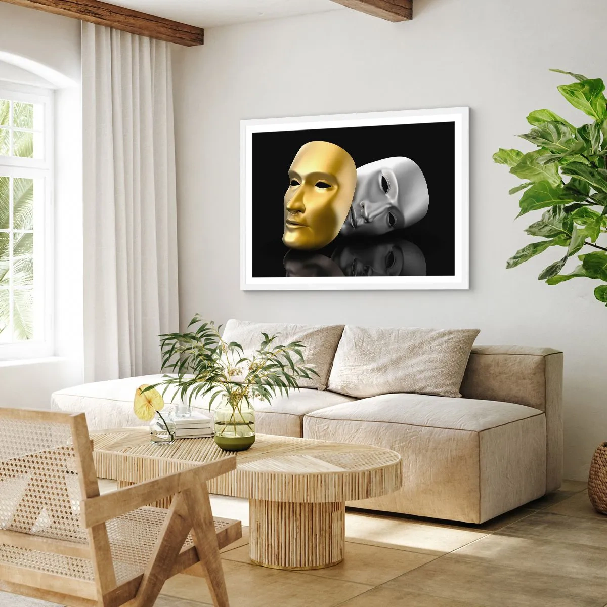 Poszter fekete keretben - Az élet színház - 70x50 cm