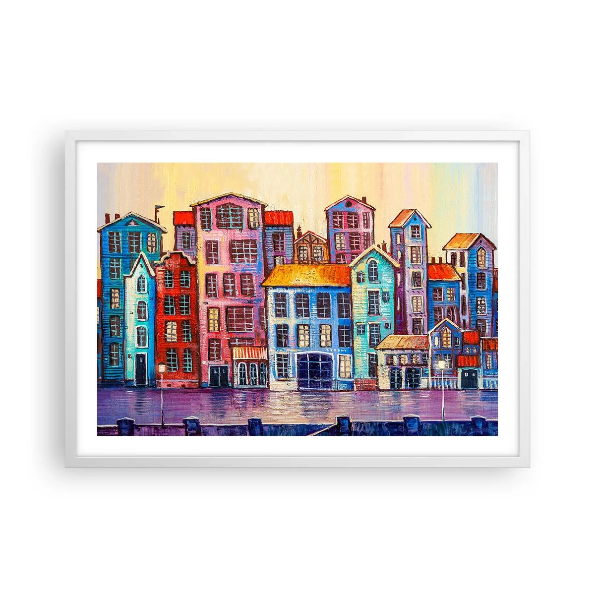 Poszter fekete keretben - Egy város, mint egy tündérmese - 70x50 cm