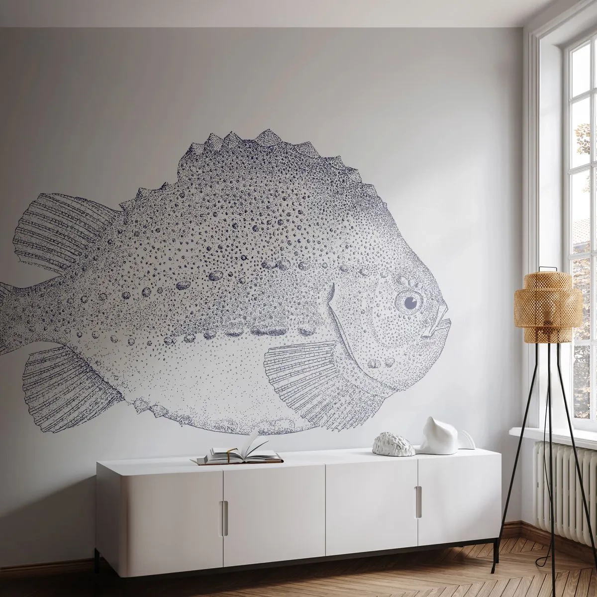 Fotótapéta Premium Canvas - A természettudós albumába - Hal, Tengeri, óceán - 400x280 cm