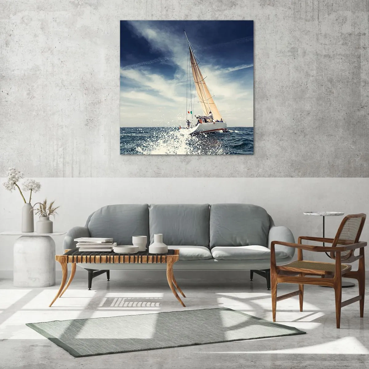 Üveg kép - Nem érnek utol! - 50x50 cm