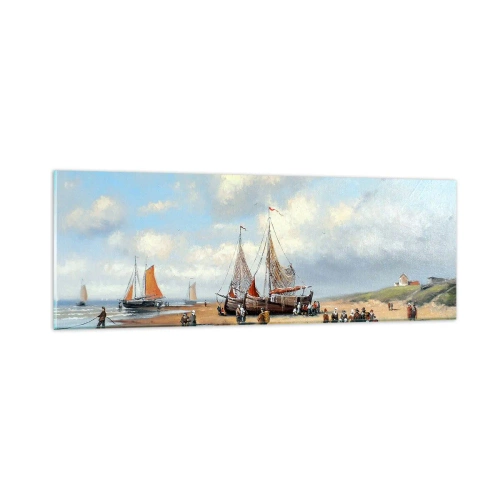 Üveg kép - Egy sikeres fogás után - 90x30 cm