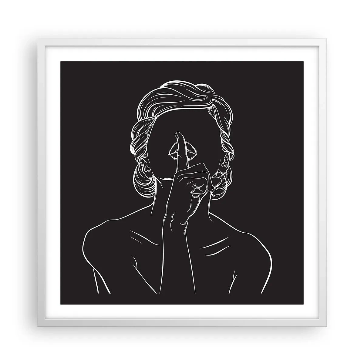 Poszter fekete keretben - A szépség csendben virágzik - 60x60 cm