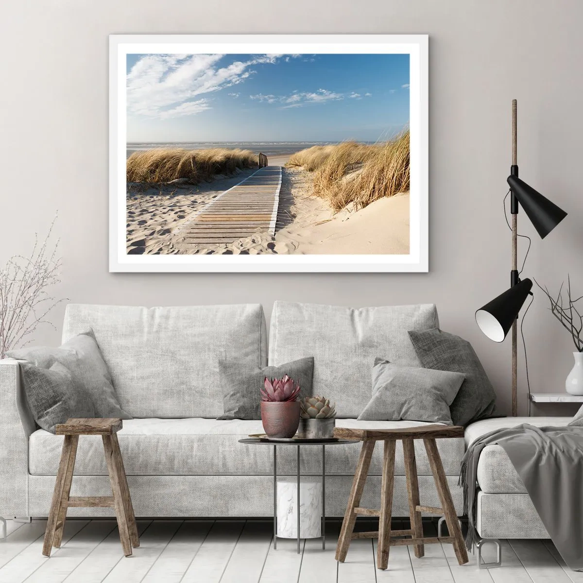 Poszter fekete keretben - A dűne mögött, a fű susogásában - 70x50 cm