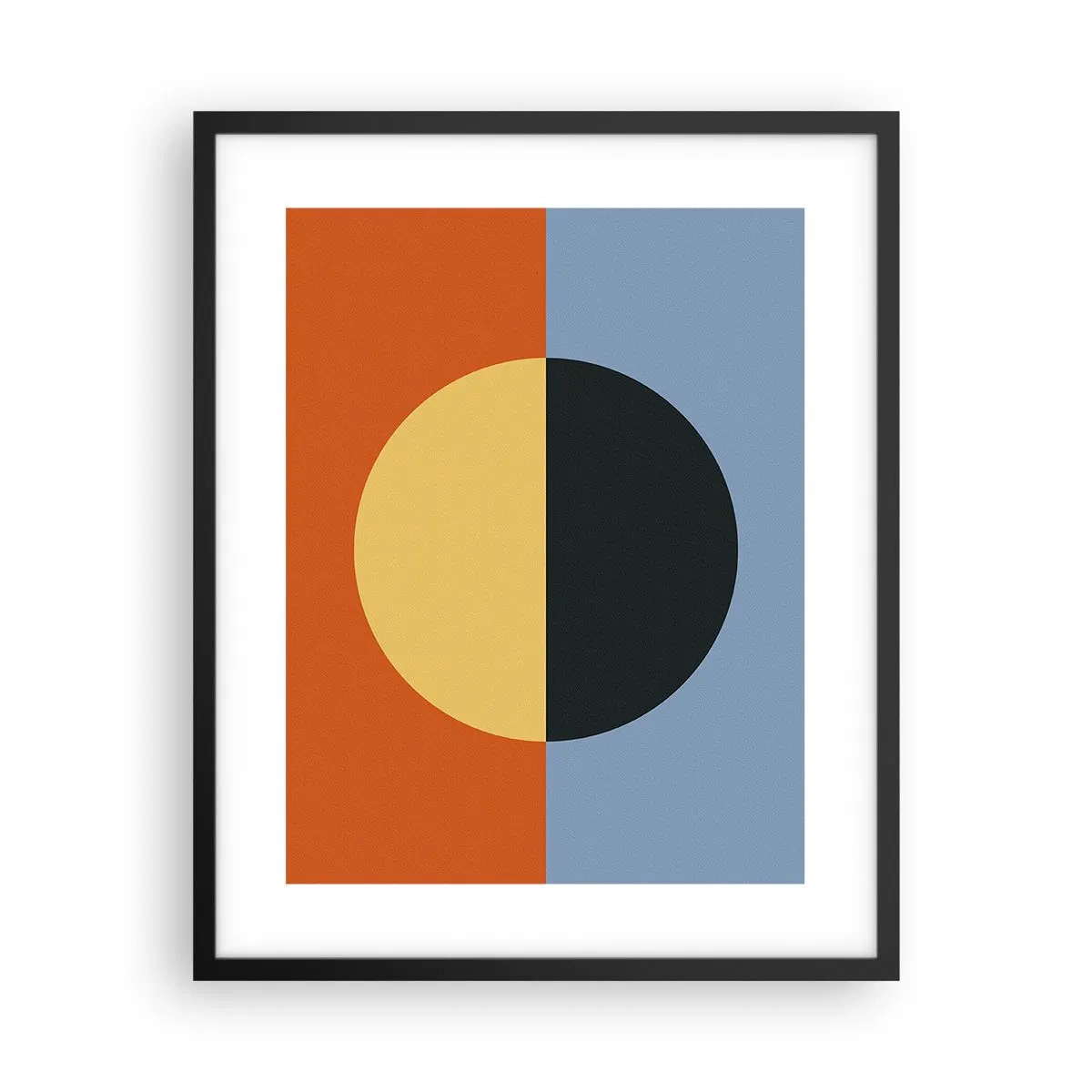 Poszter fehér keretben - A meleg és a hideg kompozíciója - 40x50 cm