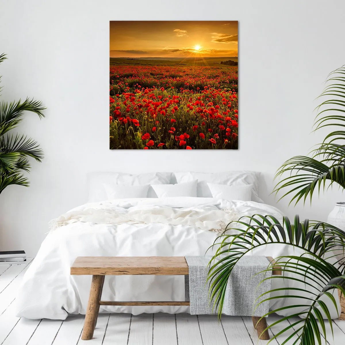 Vászonkép - Susogó rétek hullámai között, a virág özön között - 70x70 cm