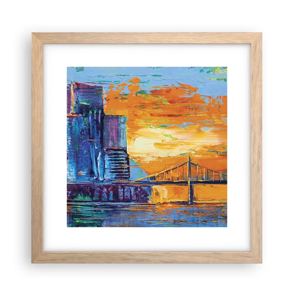 Poszter világos tölgy keretben - Kultúra és természet - 30x30 cm