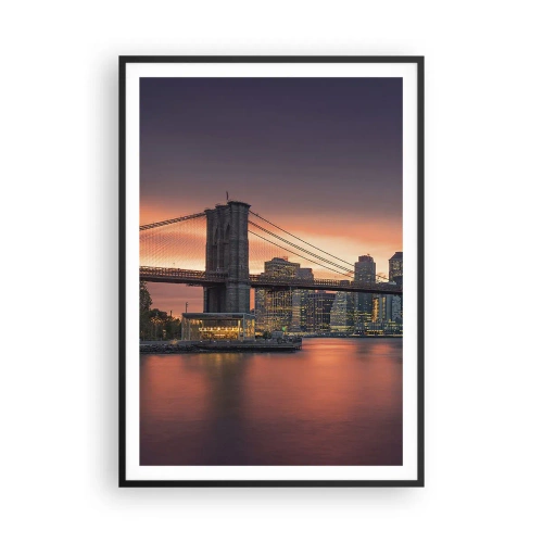 Poszter fehér keretben - Lila csendbe merülve - 70x100 cm