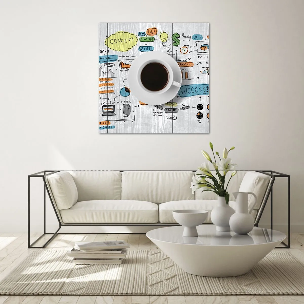 Üveg kép - Ideje szünetet tartani - 60x60 cm