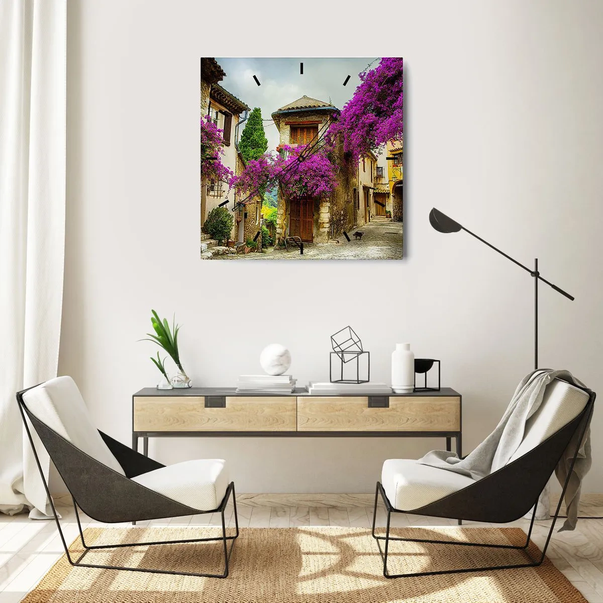 Falióra, Óra - Virágtető alatt - 40x40 cm