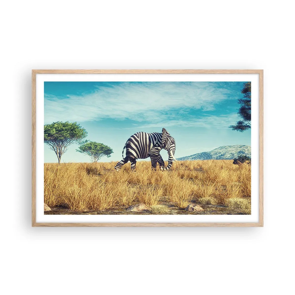 Poszter világos tölgy keretben - A szürke már nem menő - 91x61 cm