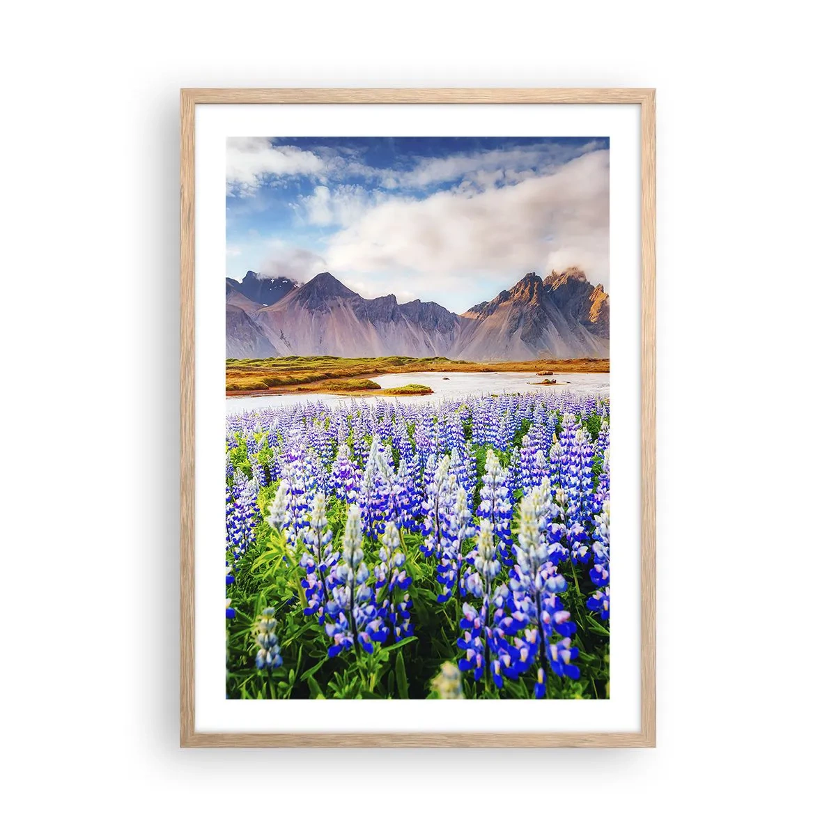 Poszter világos tölgy keretben - Erő és szigorúság a szelídség mellett - 50x70 cm