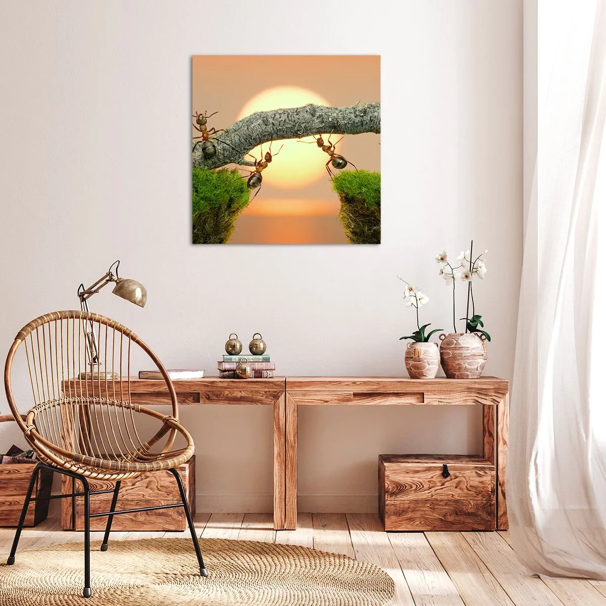 Vászonkép - Boldog, közös munka - 50x50 cm