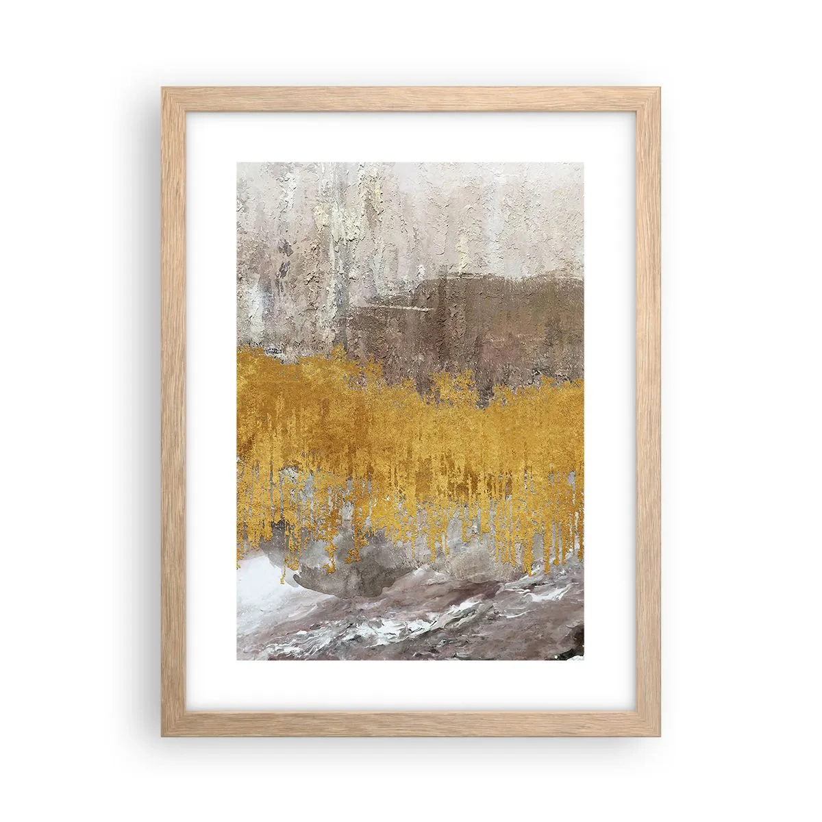 Poszter világos tölgy keretben - Egy aranyszínű fuvallat - 30x40 cm