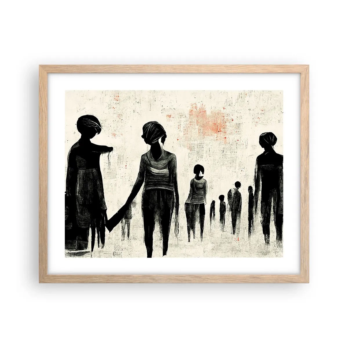 Poszter világos tölgy keretben - A magány ellen - 50x40 cm