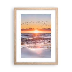 Poszter világos tölgy keretben - Vízszintes táj - 30x40 cm