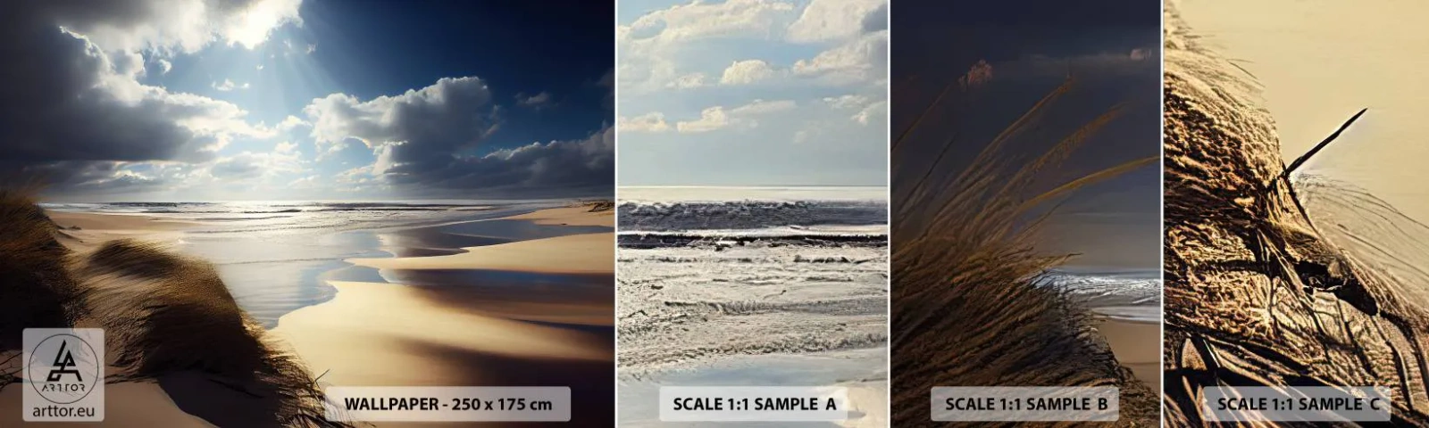 Fotótapéta Minta Standard Eco - Tengerpart, vad tengerpart - Strand, Tenger, Dűnék - 100x30 cm