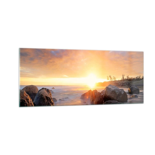 Üveg kép - Ragyogó esti szellő - 100x40 cm