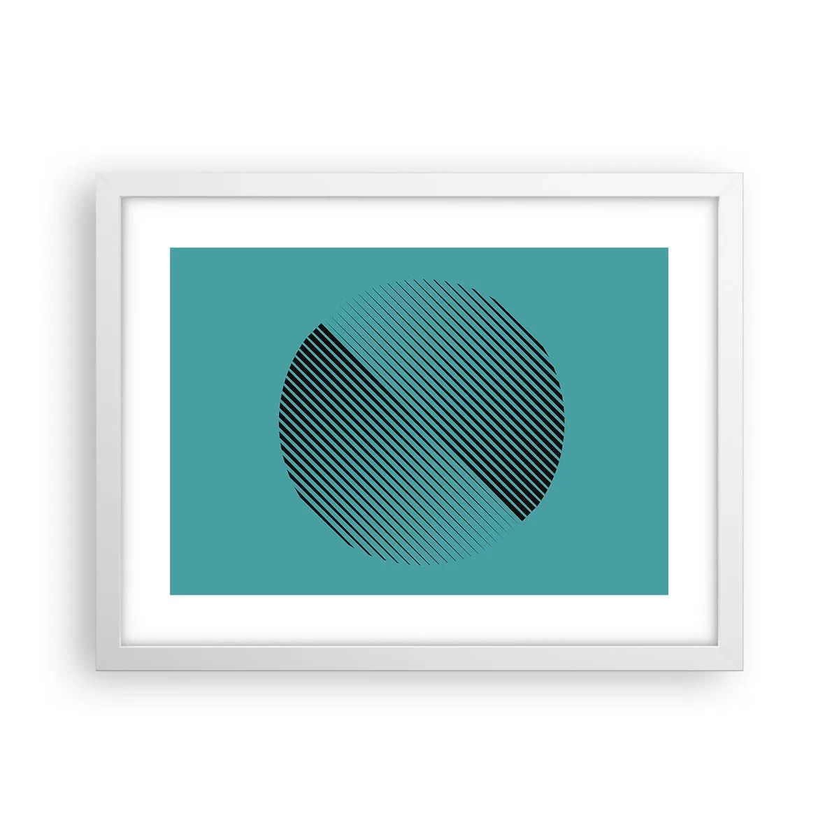 Poszter fekete keretben - A kör - egy geometriai variáció - 40x30 cm