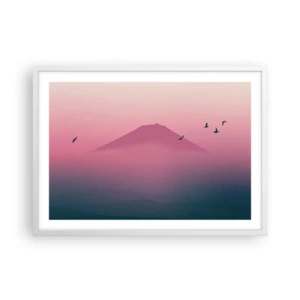 Poszter fekete keretben - Vándorok a felhők felett - 70x50 cm