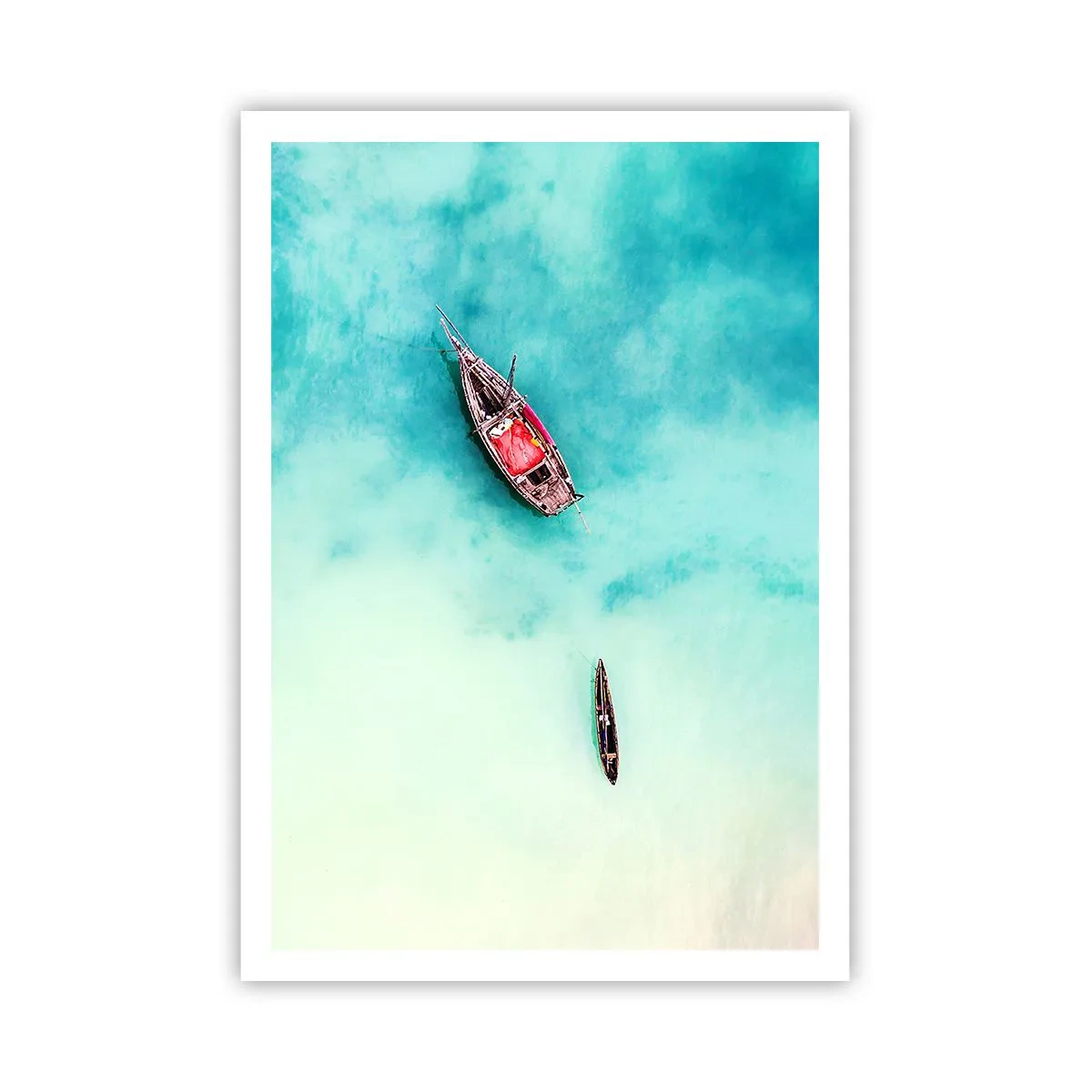 Poszter - A Zanzibár strandjain, amikor sok a víz... - 70x100 cm