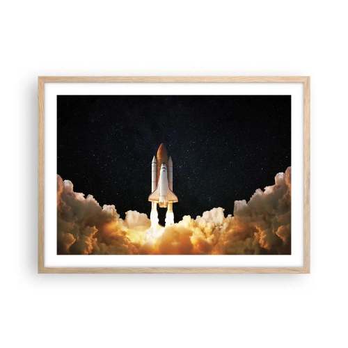 Poszter világos tölgy keretben - Ad astra! - 70x50 cm
