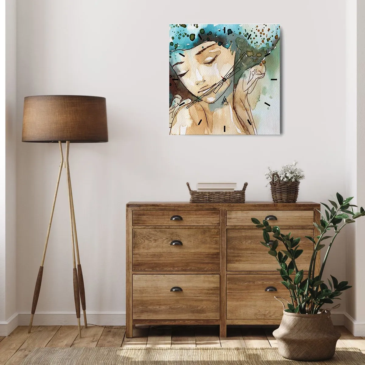 Falióra, Óra - Lady in blue - 30x30 cm