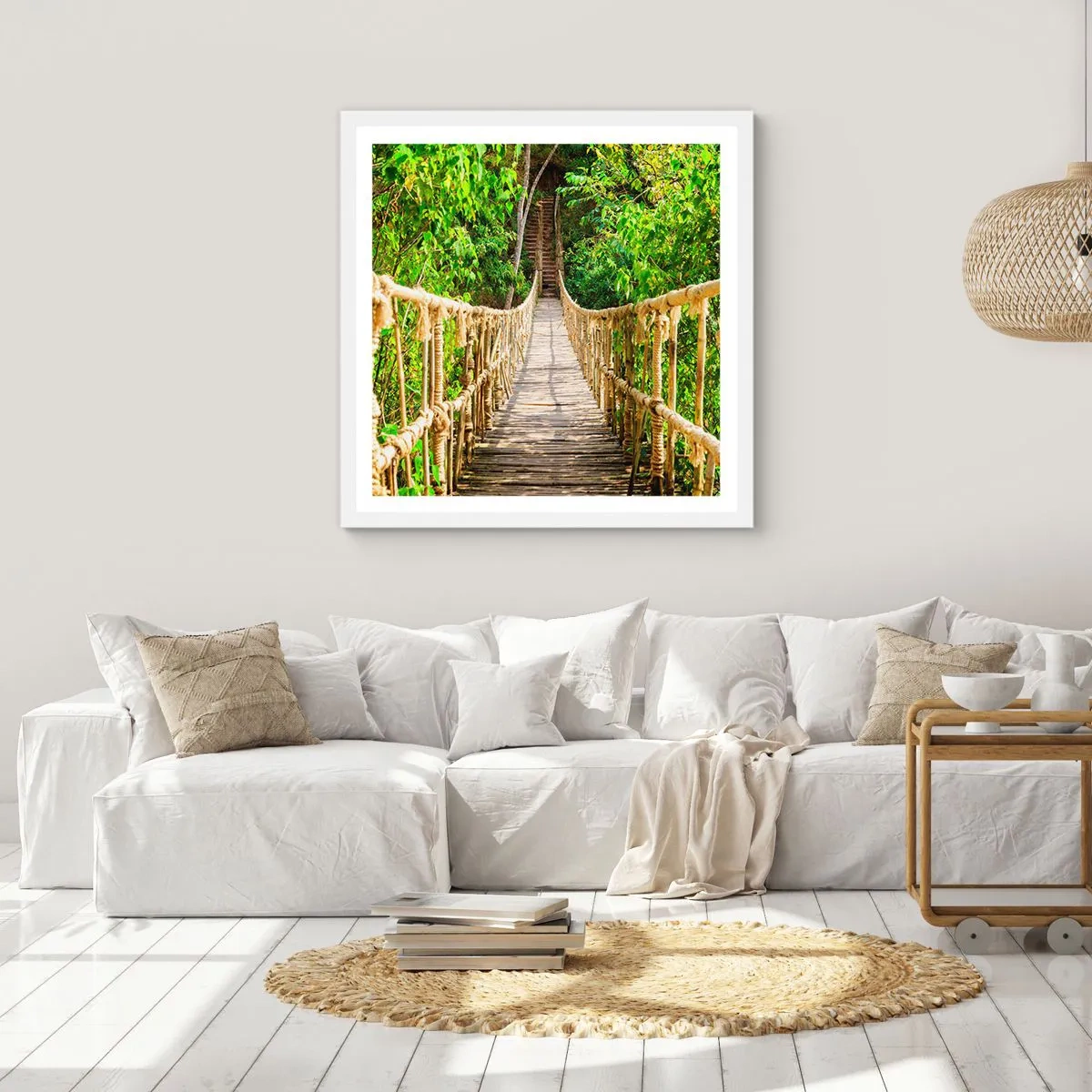 Poszter fekete keretben - Zöldben ragadva - 30x30 cm