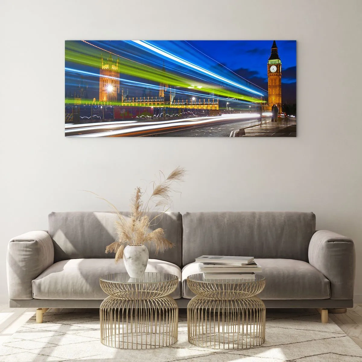 Üveg kép - Big Ben vigyázó szeme alatt - 140x50 cm