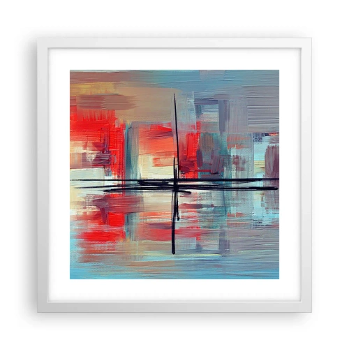 Poszter fekete keretben - Tájkép egy ismeretlen dimenzióban - 40x40 cm