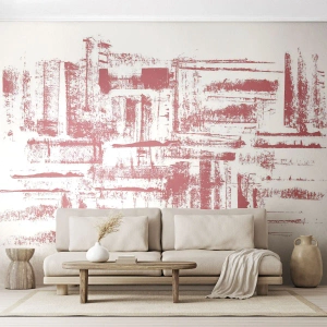 Fotótapéta Premium Canvas - A vörös város - Absztrakció, Grafika, Festmény - 200x140 cm