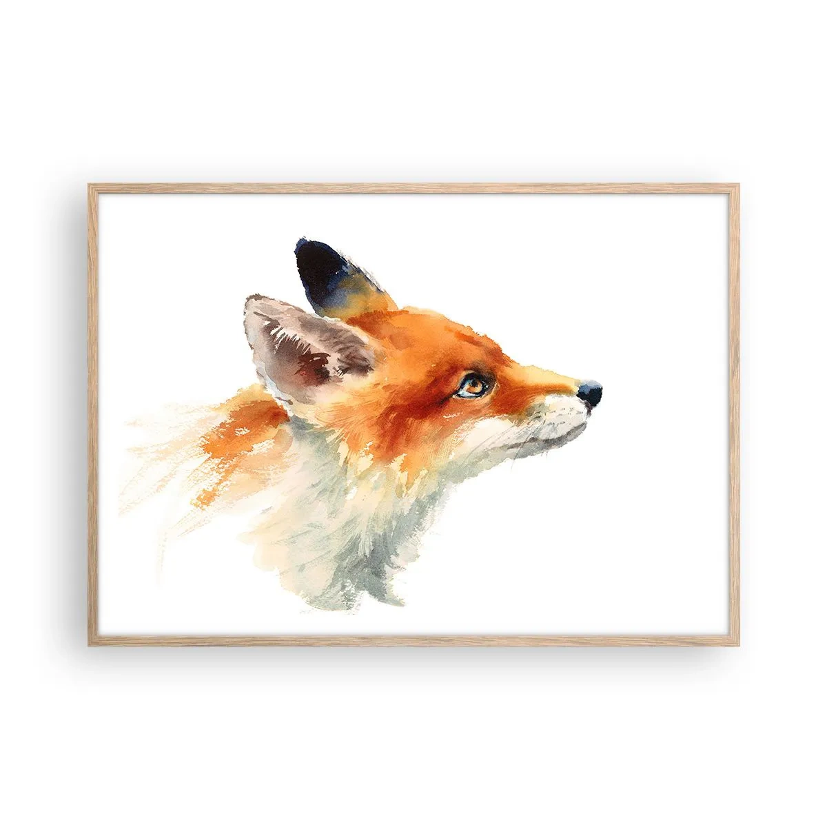 Poszter világos tölgy keretben - Óvatosság az első - 100x70 cm