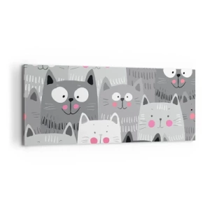 Vászonkép - A macska világa - 100x40 cm