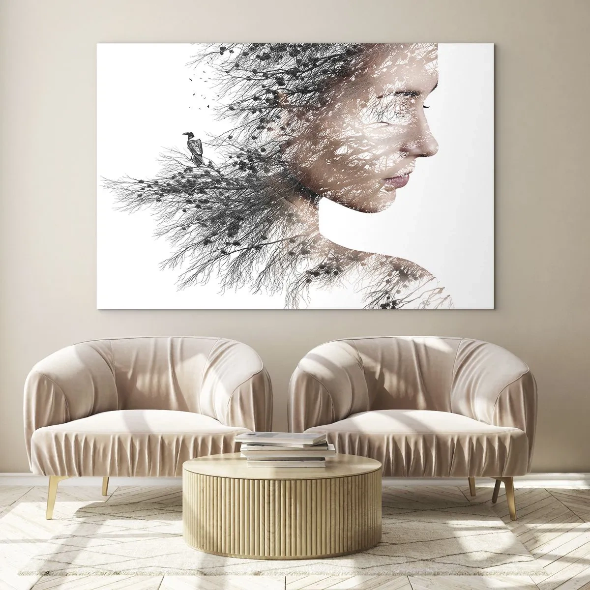 Üveg kép - Az erdő szelleme - 120x80 cm