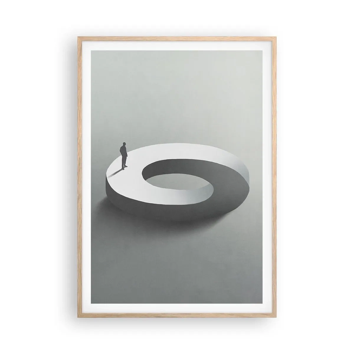 Poszter világos tölgy keretben - És bölcsnek lenni - 70x100 cm