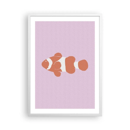 Poszter fekete keretben - Illik a korall az arcához és a farkához - 50x70 cm