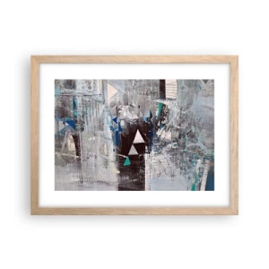 Poszter világos tölgy keretben - A háromszögek felülíró sorrendje - 40x30 cm