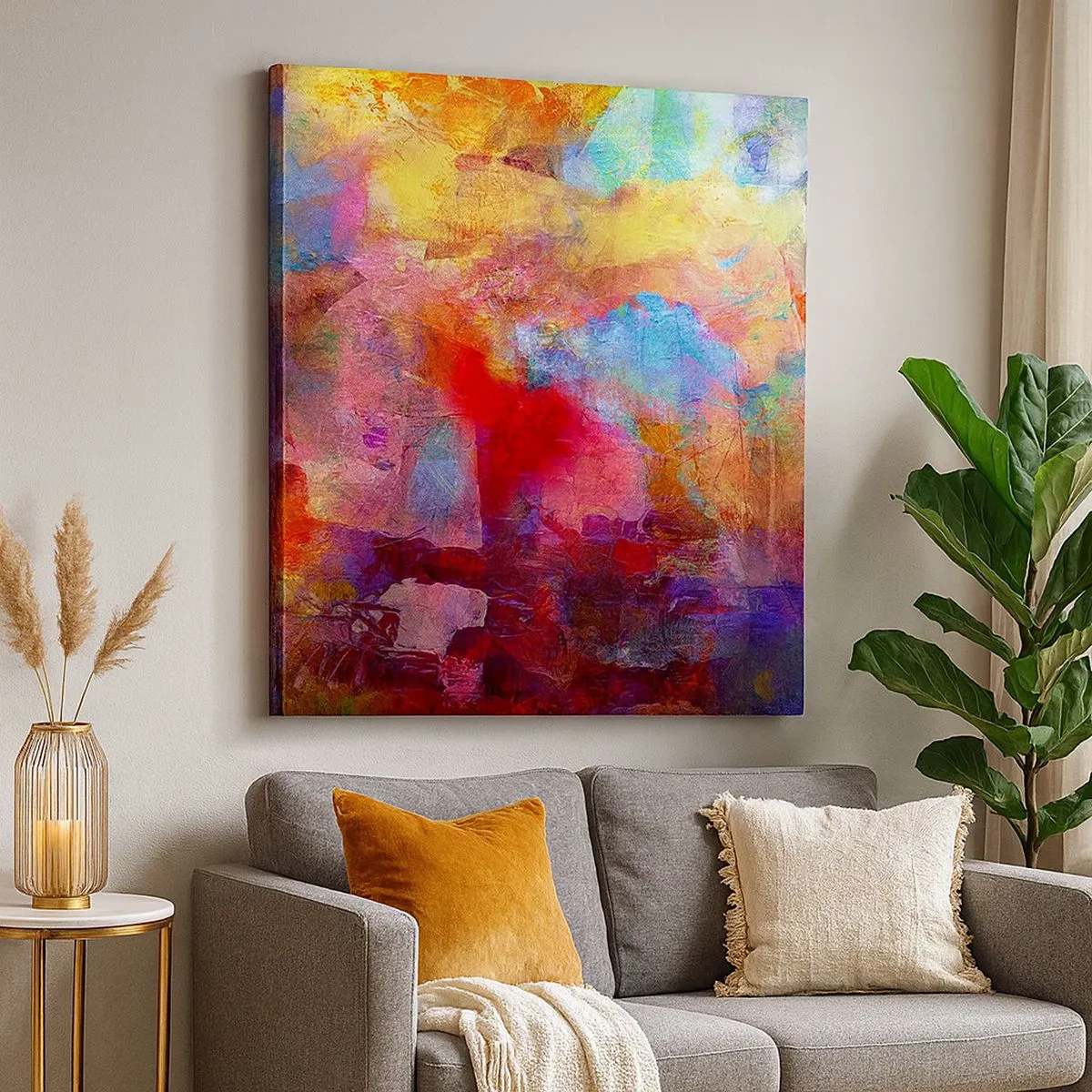 Vászonkép - Nézz bele a szivárványba - 30x30 cm