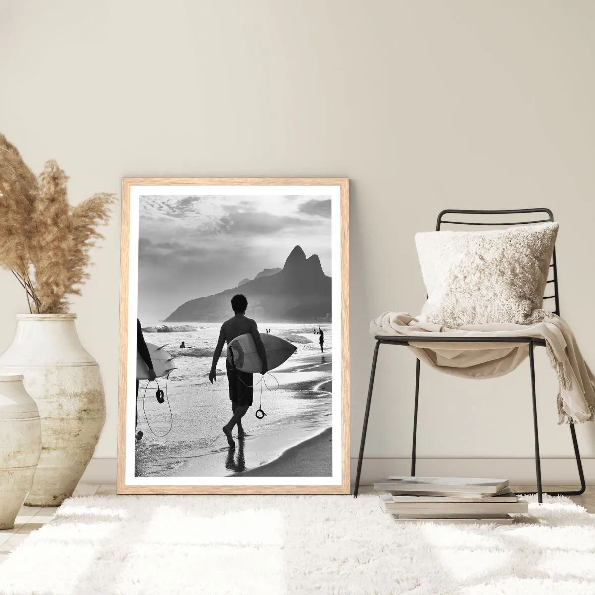 Poszter világos tölgy keretben - Egyhullámú szamba - 50x70 cm