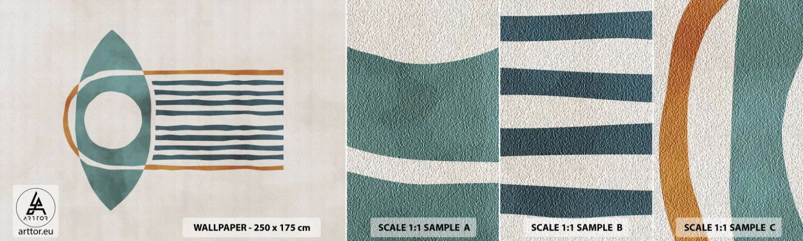 Fotótapéta Minta Standard Eco - Jelek és rituálék - Boho, Szem, Minimalizmus - 100x30 cm