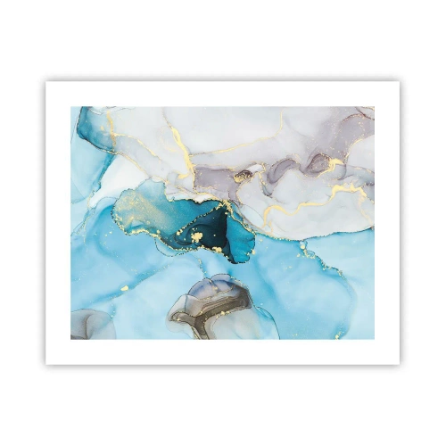 Poszter - Tanulmány a szürke és a türkiz találkozásáról - 50x40 cm