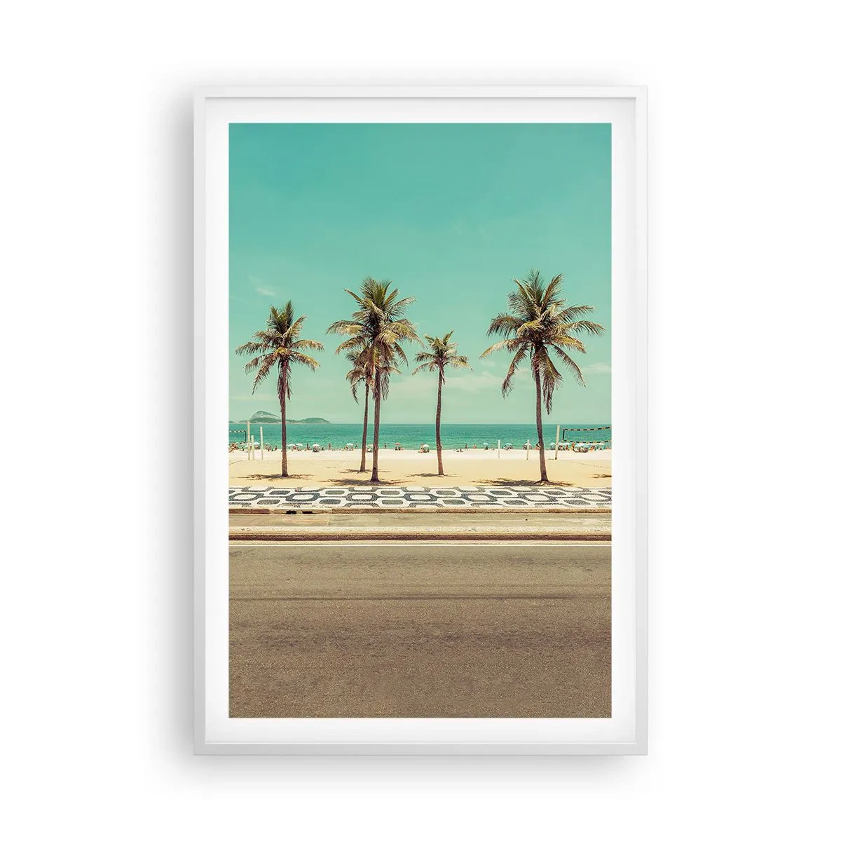 Poszter fekete keretben - A tengerparton - 61x91 cm