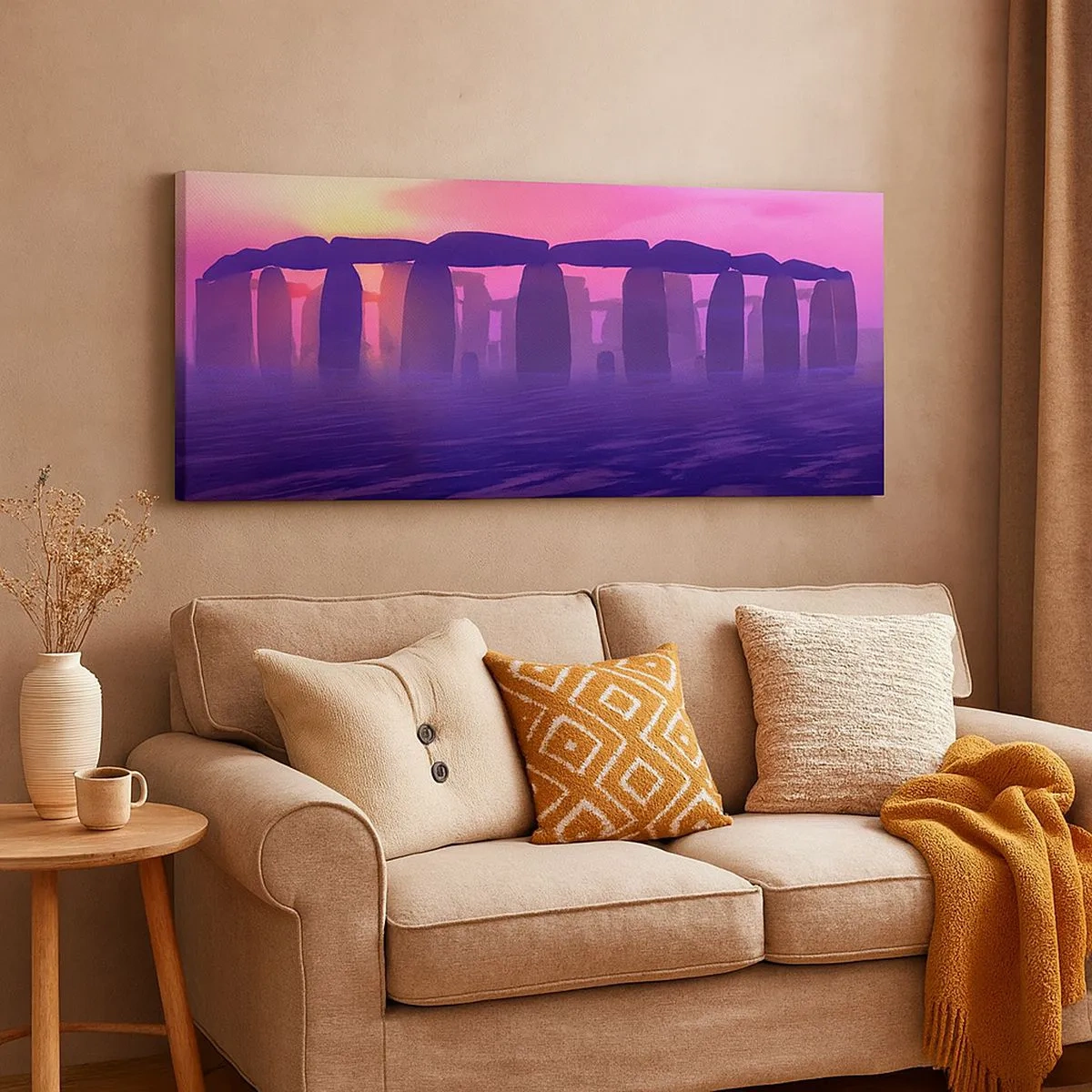 Vászonkép - Hajnali rejtély a ködben - 100x40 cm